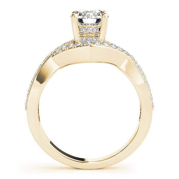 The Zara Twist Engagement Ring, side view