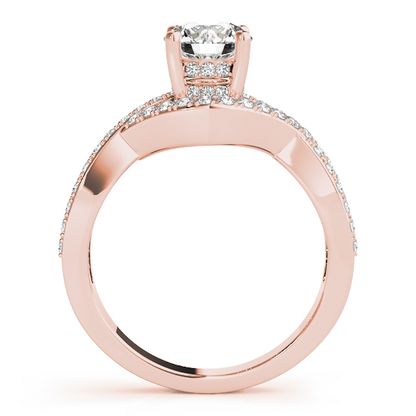 The Zara Twist Engagement Ring, side view