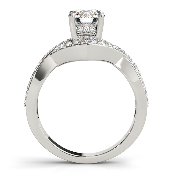 The Zara Twist Engagement Ring, side view