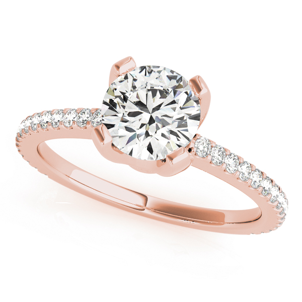 The Seraphina Single-Row Engagement Ring, front view