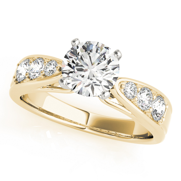Channel Set Single Row Engagement Ring