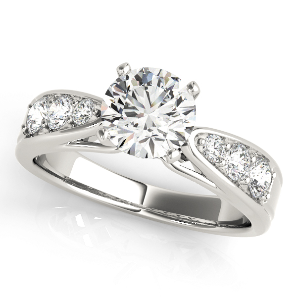 Channel Set Single Row Engagement Ring