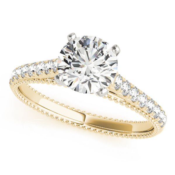 Single Row Prong Set Engagement Ring