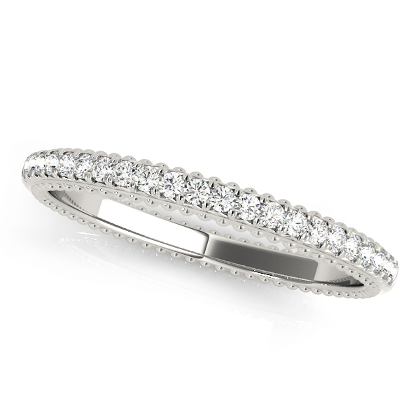 Beaded Prong Set Wedding Band