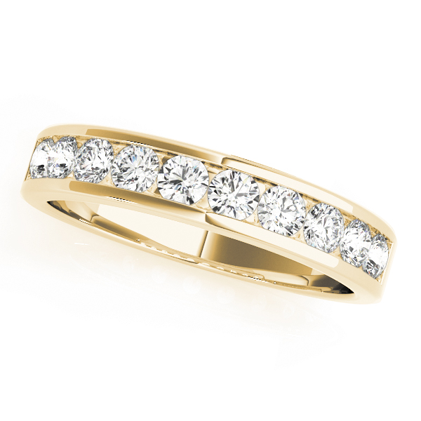 Channel Set Wedding Band