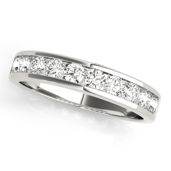 Channel Set Wedding Band