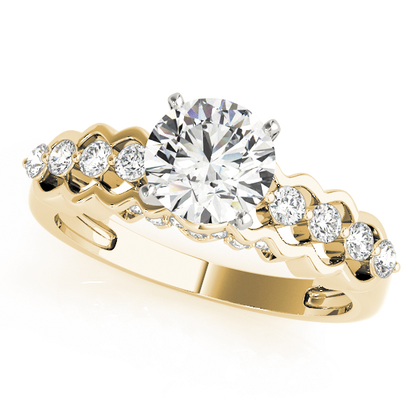 Single Row Prong Hidden Halo Engagement Rings