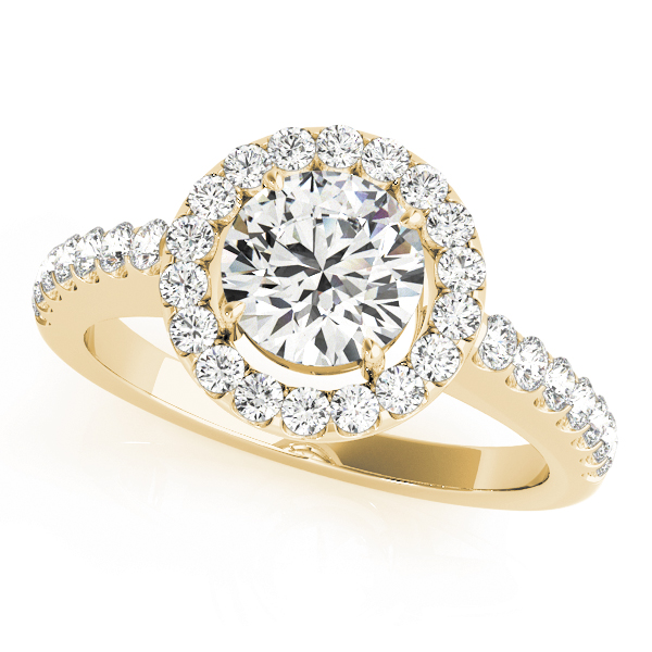 The Yvette Halo Engagement Ring, front view