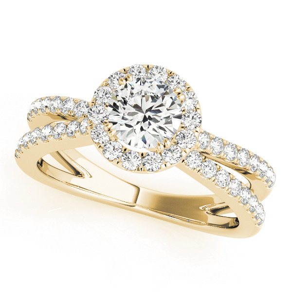 The Rosalie Halo Engagement Ring, front view