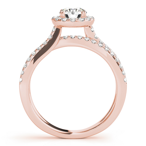 The Rosalie Halo Engagement Ring, side view