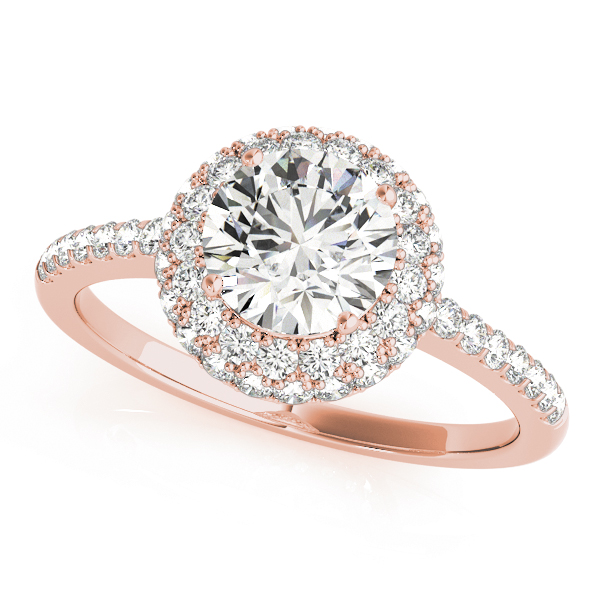 The Vienna Halo Engagement Ring, front view