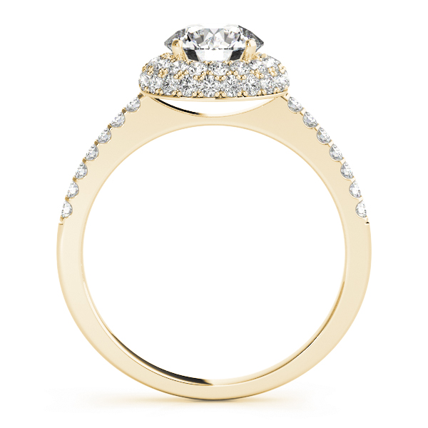 The Vienna Halo Engagement Ring, side view