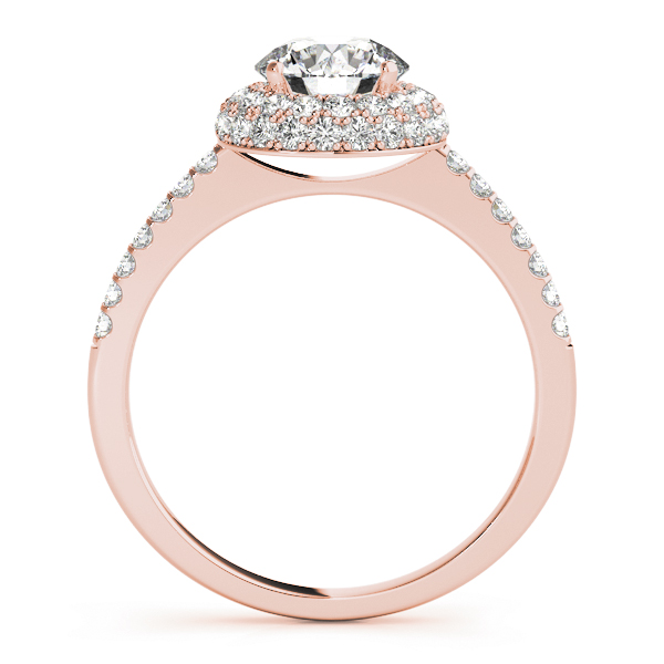 The Vienna Halo Engagement Ring, side view