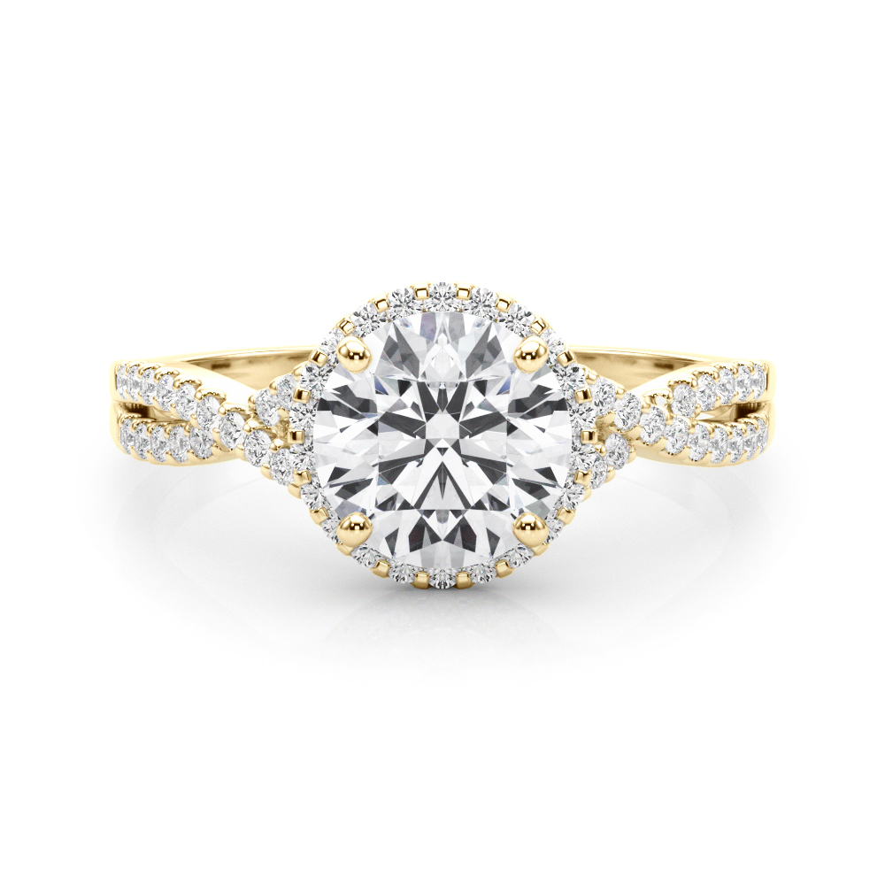 Emerald-Cut Braided Shank Multi-Row Engagement Ring