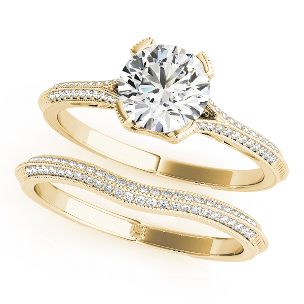 The Lila Multi-Row Engagement Ring, set view