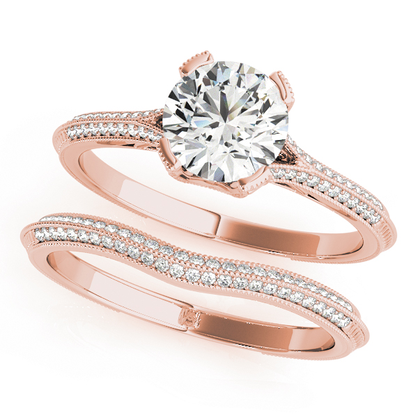 The Lila Multi-Row Engagement Ring, set view