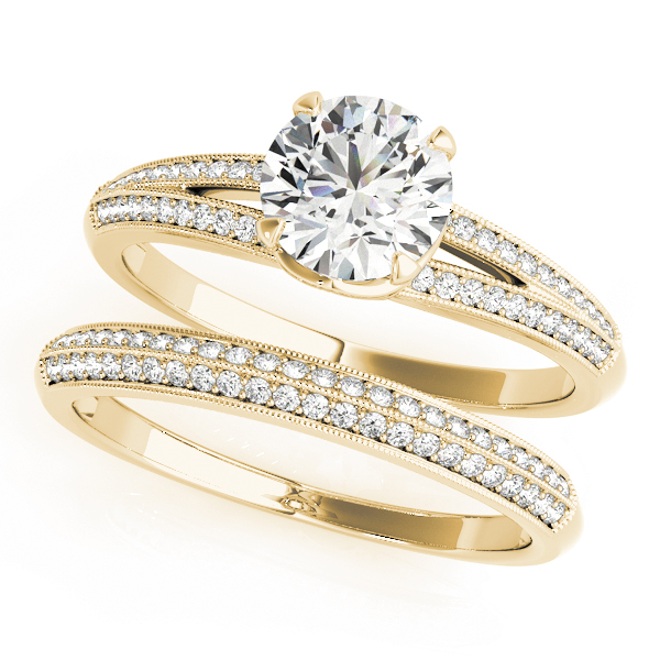 The Mila Multi-Row Engagement Ring, set view