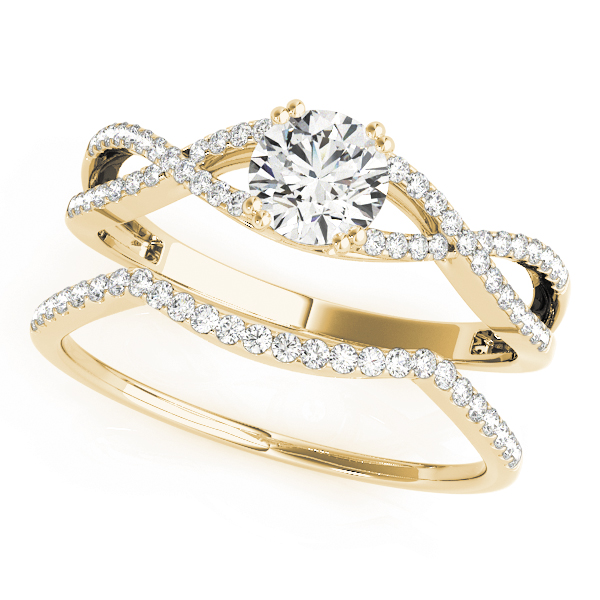 The Ivy Twist Engagement Ring, set view