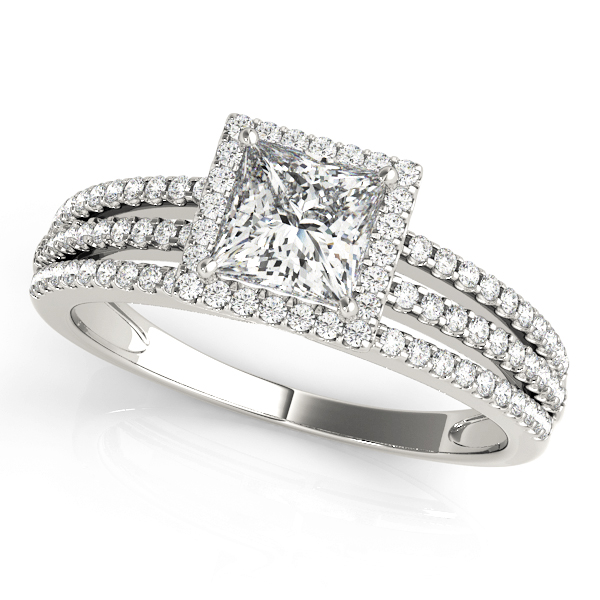 Vintage Multirow Halo Engagement Ring