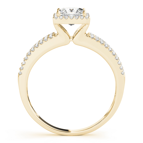 The Bianca Halo Engagement Ring, side view