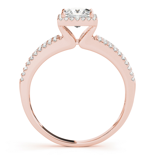 The Bianca Halo Engagement Ring, side view