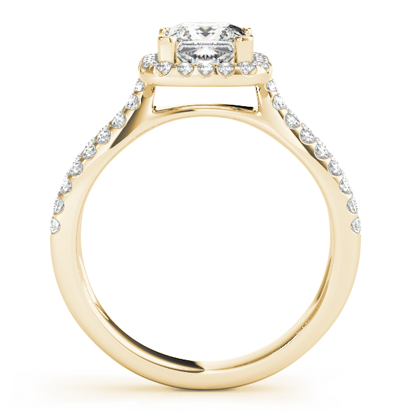 The Charlotte Halo Engagement Ring, side view