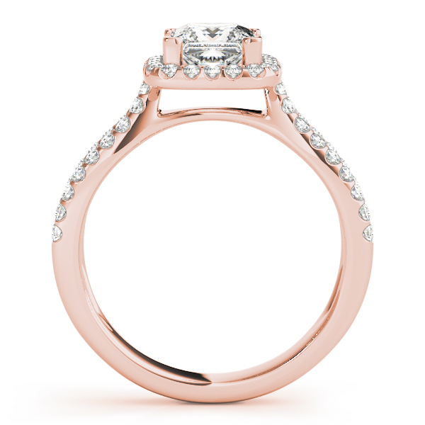 The Charlotte Halo Engagement Ring, side view