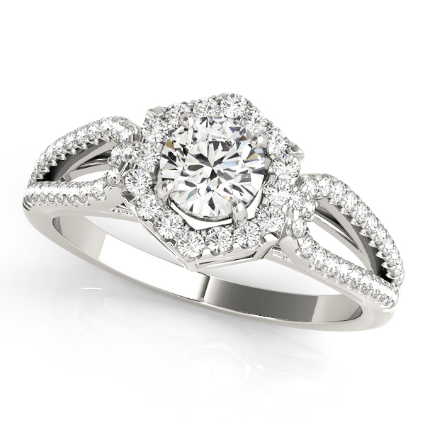 Split Shank Halo Engagement Rings