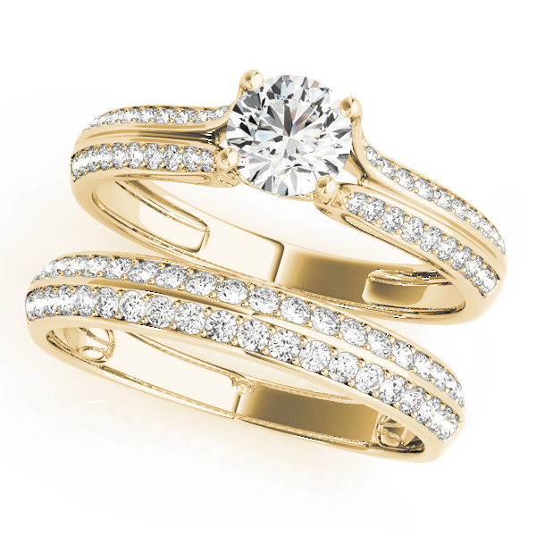 The Martha Multi-Row Engagement Ring, set view