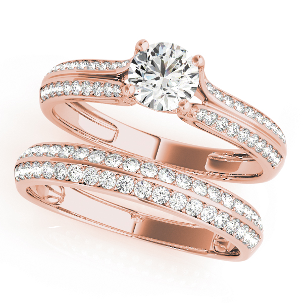 The Martha Multi-Row Engagement Ring, set view