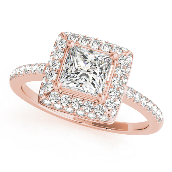 The Vivian Halo Engagement Ring, front view