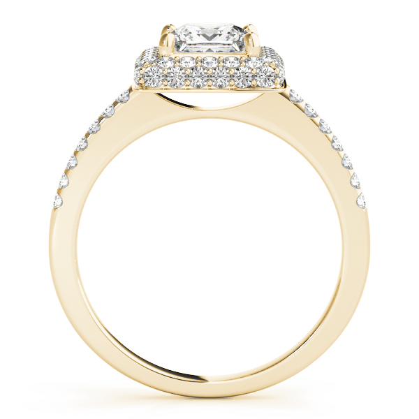The Vivian Halo Engagement Ring, side view