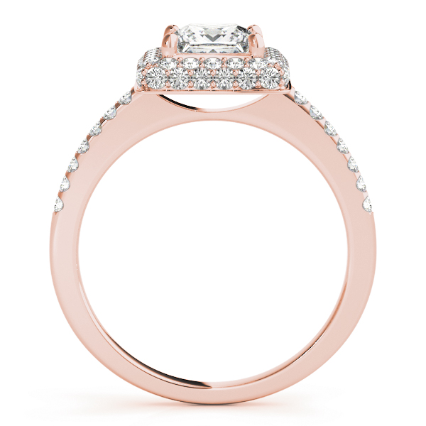 The Vivian Halo Engagement Ring, side view