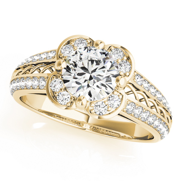 The Blythe Halo Engagement Ring II, front view