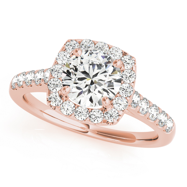 The Cora Halo Engagement Ring, front view