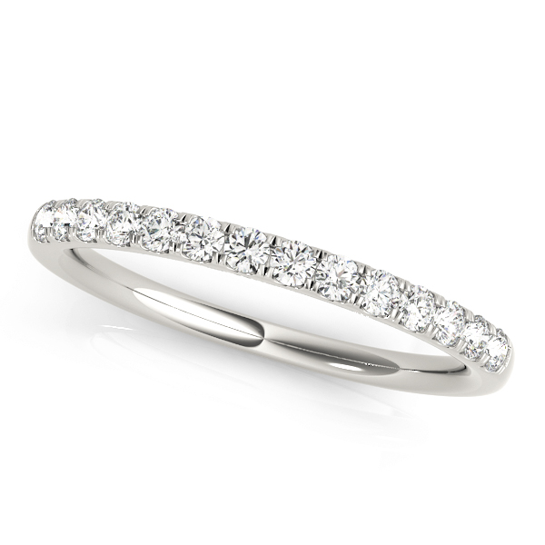 Straight Split Prong Wedding Band