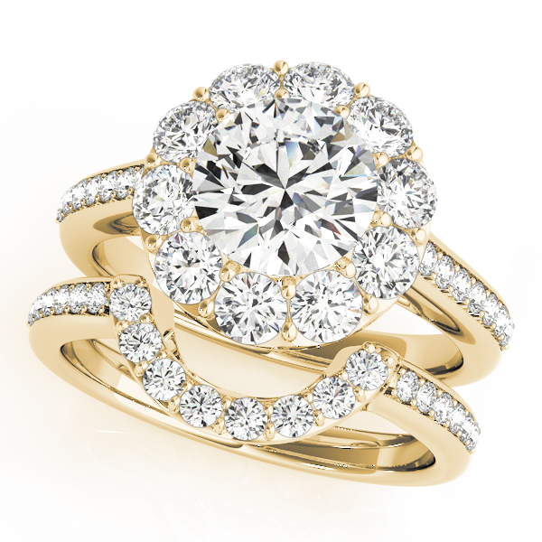 The Emerson Halo Engagement Ring, set view