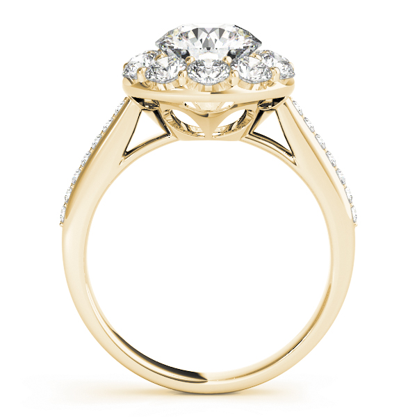 The Emerson Halo Engagement Ring, side view