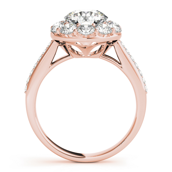 The Emerson Halo Engagement Ring, side view