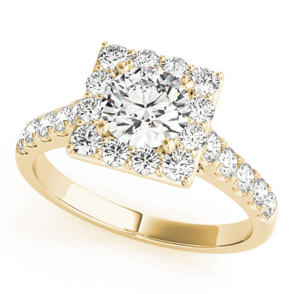 The Eliana Halo Engagement Ring, front view
