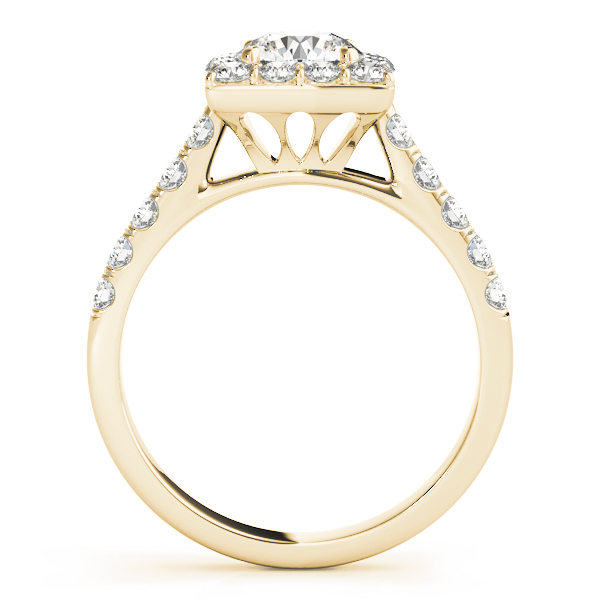 The Eliana Halo Engagement Ring, side view