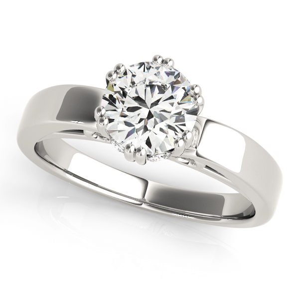 Solitaire Double Prong Engagement Ring
