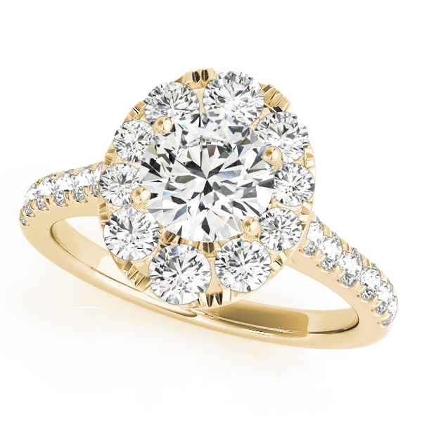 The Eden Halo Engagement Ring, front view