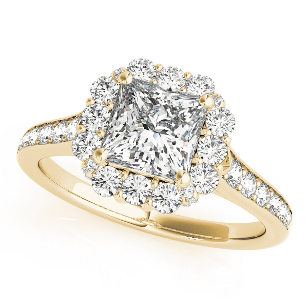 The Margot Halo Engagement Ring, front view