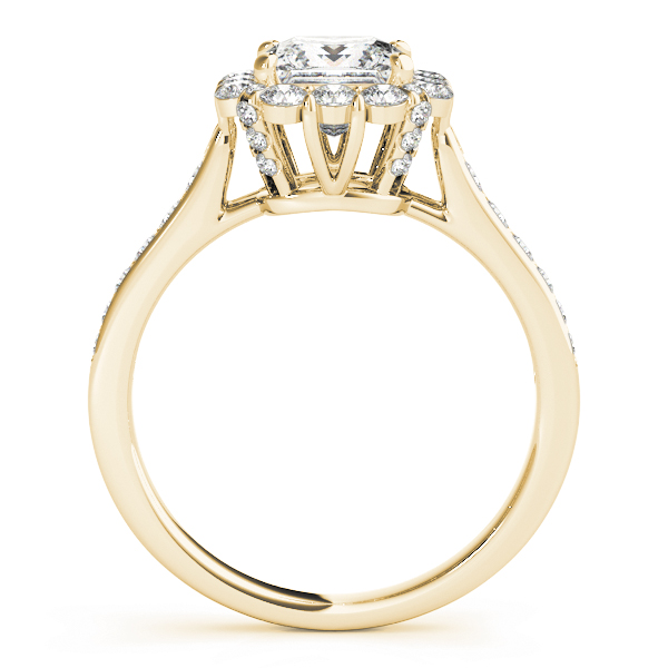 The Margot Halo Engagement Ring, side view