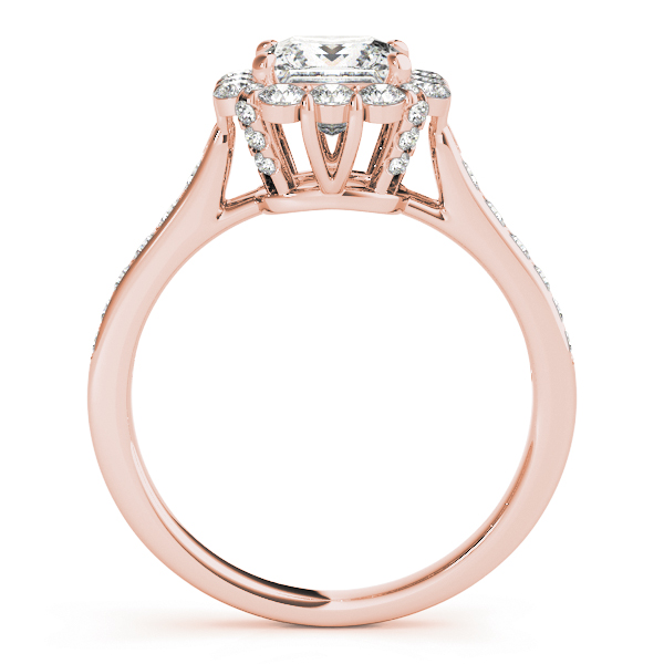 The Margot Halo Engagement Ring, side view