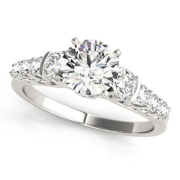 Single Row Prong Engagement Ring