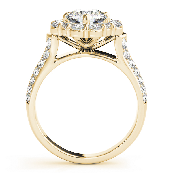 The Virginia Halo Engagement Ring, side view