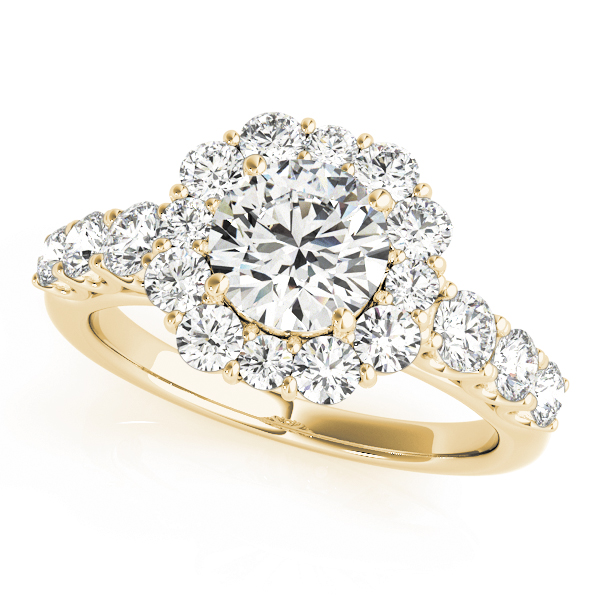 The Tessa Halo Engagement Ring, front view