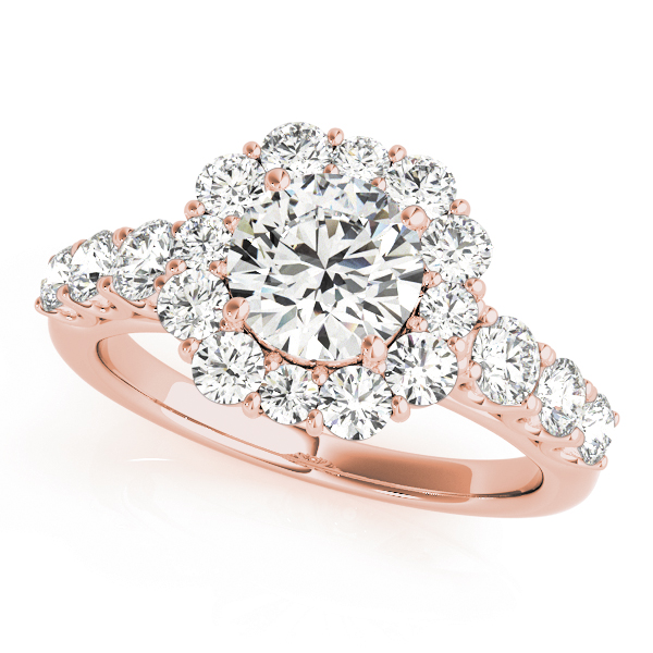 The Tessa Halo Engagement Ring, front view